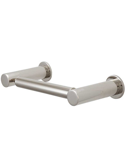 Hopewell Toilet Paper Holder in Polished Nickel.